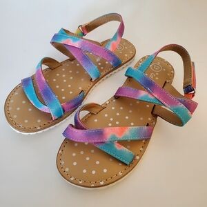 GUC Cat & Jack Kids Girls Velcro Sandals Shoes, Kids 12